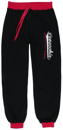 Lavecchia 2020 Sweatpants with Cuff Black/Red - Mjukisbyxor och -shorts - Mjukisbyxor & Mjukisshorts 2XL-12XL