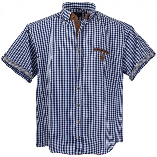 Lavecchia 1129 Short sleeve Shirt Jeansblue - Skjortor - Stora skjortor - 2XL-8XL