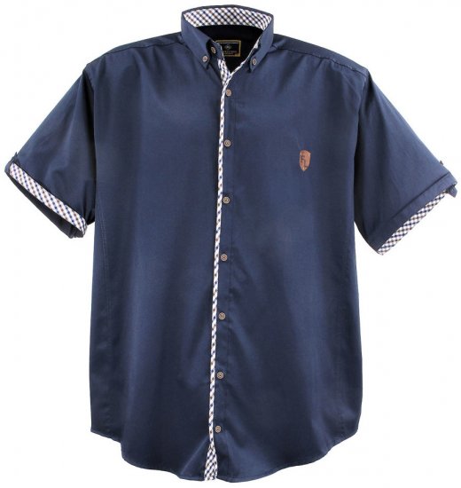 Lavecchia 9003A Short sleeve Shirt Navy - Skjortor - Stora skjortor - 2XL-8XL