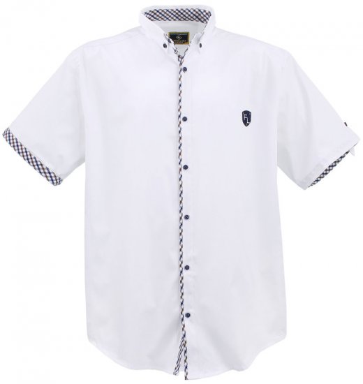 Lavecchia 9003A Short sleeve Shirt White - Skjortor - Stora skjortor - 2XL-8XL