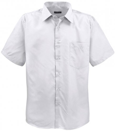 Lavecchia Classic Short Sleeve Shirt White - Skjortor - Stora skjortor - 2XL-8XL