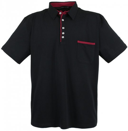 Lavecchia 1701 Jersey Poloshirt Black - Pikétröjor - Stora pikétröjor - 2XL-8XL