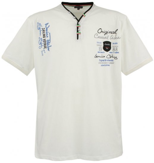 Lavecchia 2042 Printed T-shirt White - T-shirts - Stora T-shirts - 2XL-14XL