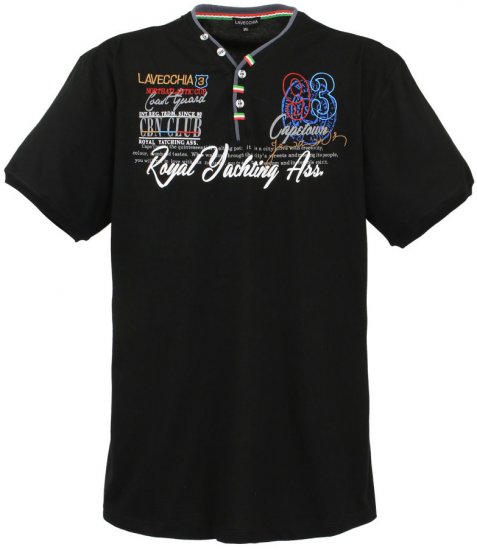 Lavecchia 608 Printed T-shirt Black - T-shirts - Stora T-shirts - 2XL-14XL