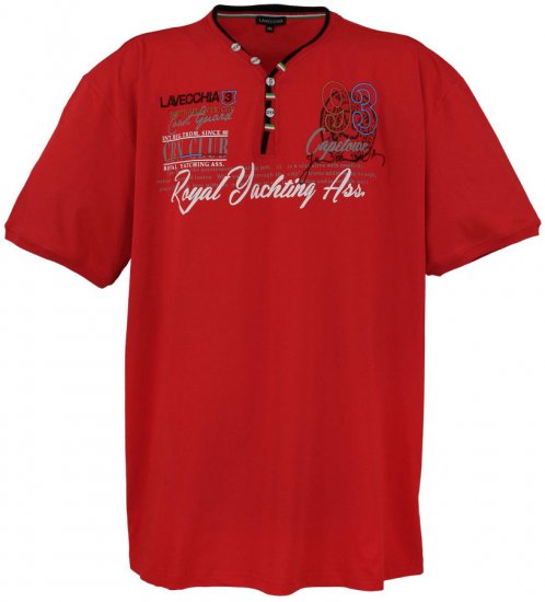 Lavecchia 608 Printed T-shirt Red - T-shirts - Stora T-shirts - 2XL-14XL