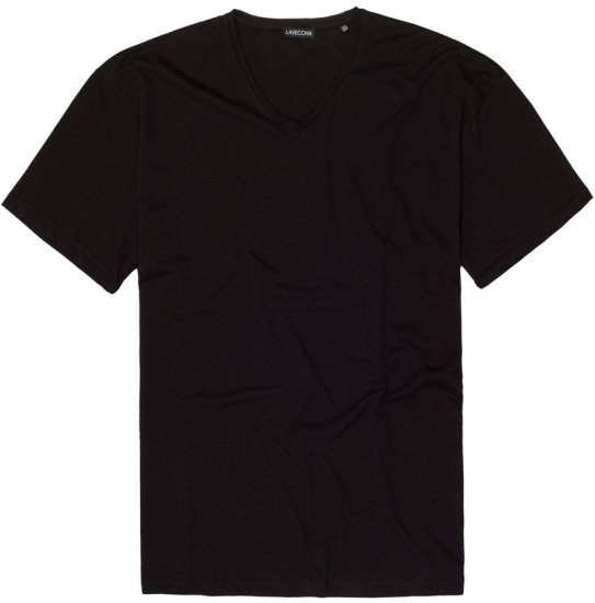 Lavecchia 124 V-neck T-shirt Black - T-shirts - Stora T-shirts - 2XL-14XL