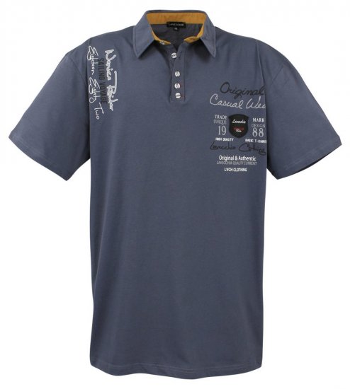 Lavecchia 610 T-shirt med krage Antracit - Pikétröjor - Stora pikétröjor - 2XL-8XL