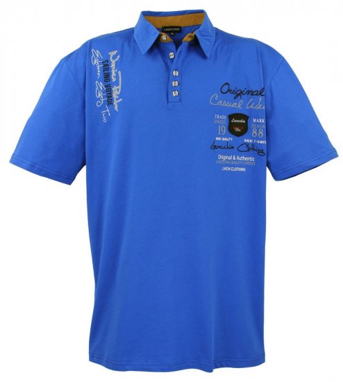 Lavecchia 610 T-shirt med krage Kungsblå - Pikétröjor - Stora pikétröjor - 2XL-8XL