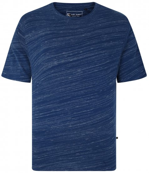 Kam Jeans 5738 Injected Marl Crew Neck T-Shirt Dark Blue - T-shirts - Stora T-shirts - 2XL-14XL