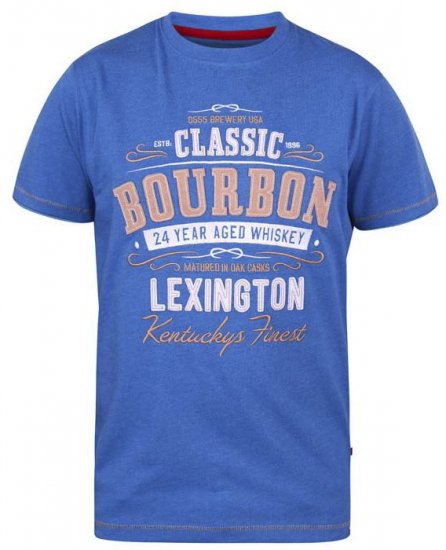 D555 Macmillan Bourbon Whiskey Crew Neck T-Shirt Blue - T-shirts - Stora T-shirts - 2XL-14XL