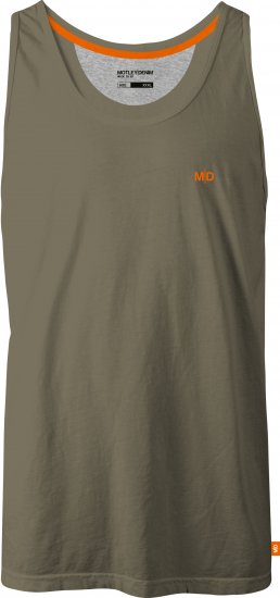 Motley Denim Madrid Tank top Dark Khaki - T-shirts - Stora T-shirts - 2XL-14XL