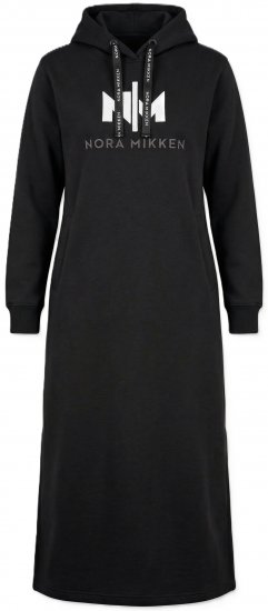 Nora Mikken MARI Maxi Hoodie Dress Black - Tröjor & hoodies - 