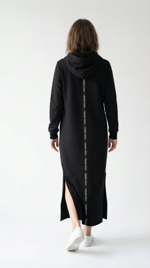 Nora Mikken MARI Maxi Hoodie Dress Black - Tröjor & hoodies - 