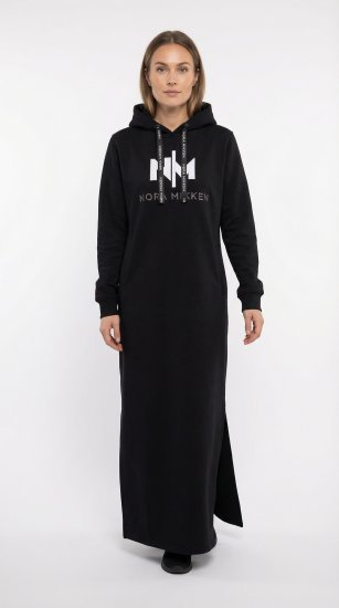 Nora Mikken MARI Maxi Hoodie Dress Black - Tröjor & hoodies - 