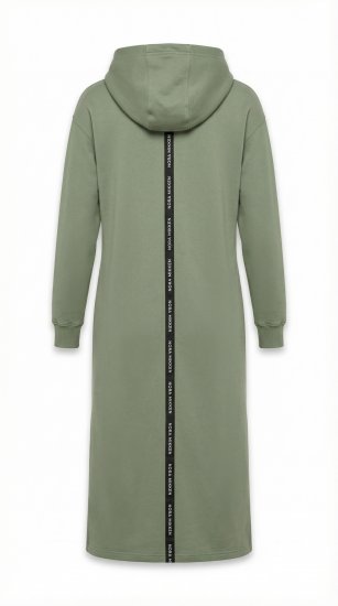Nora Mikken MARI Maxi Hoodie Dress Green - Tröjor & hoodies - 