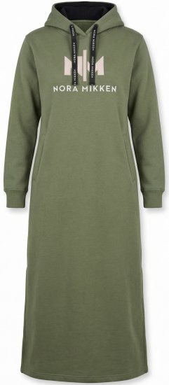 Nora Mikken MARI Maxi Hoodie Dress Green - Tröjor & hoodies - 