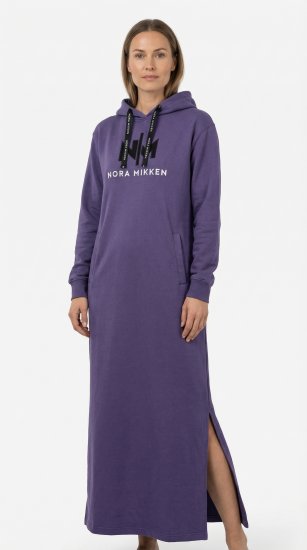 Nora Mikken MARI Maxi Hoodie Dress Purple - Tröjor & hoodies - 