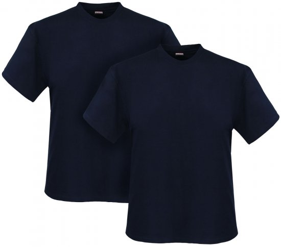 Adamo Marlon Comfort fit 2-pack T-shirt Navy - T-shirts - Stora T-shirts - 2XL-14XL