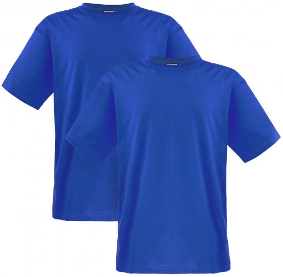 Adamo Marlon Comfort fit 2-pack T-shirt Royal Blue - T-shirts - Stora T-shirts - 2XL-14XL