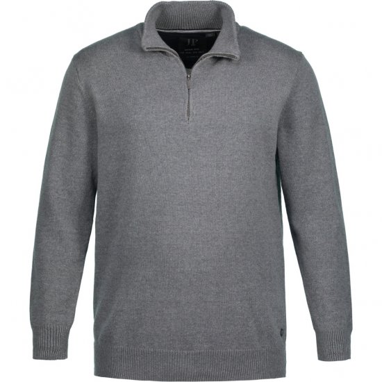 JP1880 Sweater Quarter Zipper Grey - Tröjor & Hoodies - Stora hoodies & tröjor - 2XL-14XL