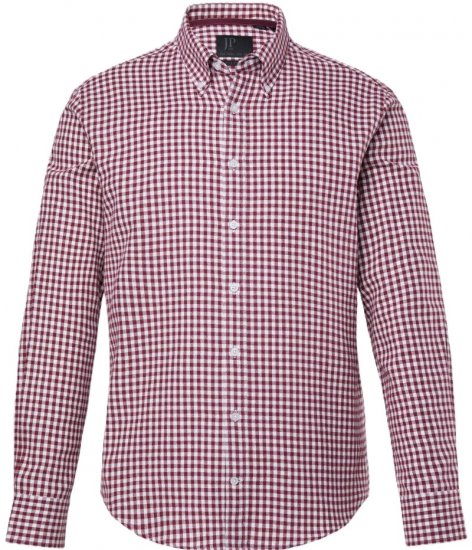 JP1880 Checked Flannel Shirt Long Sleeve Light Red Tall - HERRKLÄDER MT-6XLT - Kläder för långa män