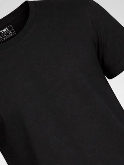 D555 Smartly T-shirt med rund hals Svart 5-pack - T-shirts - Stora T-shirts - 2XL-14XL