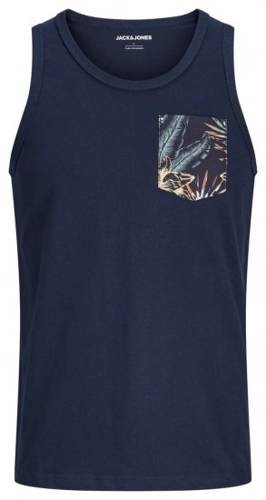 Jack & Jones Honolulu Pocket Tanktop Navy - T-shirts - Stora T-shirts - 2XL-14XL
