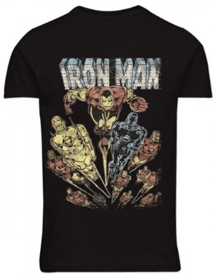 North Latitude 51349 T-shirt med Iron Man-tryck Svart - T-shirts med tryck i stora storlekar - T-shirts med tryck i stora storlekar