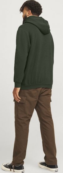 Jack & Jones Bradley Hoodie Dark Green - Tröjor & hoodies - Stora hoodies & tröjor - 2XL-14XL