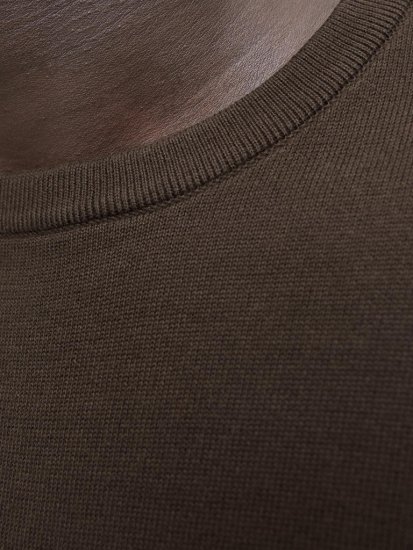Jack & Jones BASIC Knitted Sweater Brown - Tröjor & hoodies - Stora hoodies & tröjor - 2XL-14XL