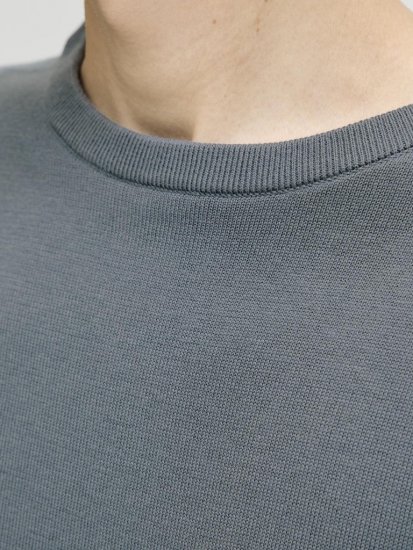 Jack & Jones BASIC Knitted Sweater Grey - Tröjor & hoodies - Stora hoodies & tröjor - 2XL-14XL