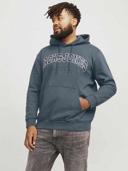 Jack & Jones CALEB Hoodie Blue - Tröjor & hoodies - Stora hoodies & tröjor - 2XL-14XL