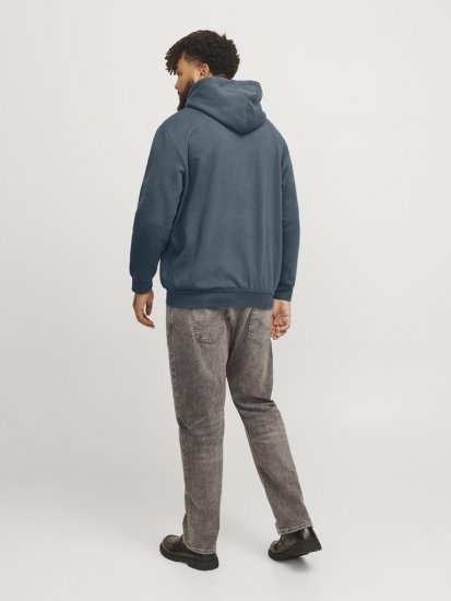 Jack & Jones CALEB Hoodie Blue - Tröjor & hoodies - Stora hoodies & tröjor - 2XL-14XL