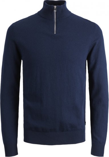 Jack & Jones Emil Knitted Pullover Blue - Tröjor & hoodies - Stora hoodies & tröjor - 2XL-14XL