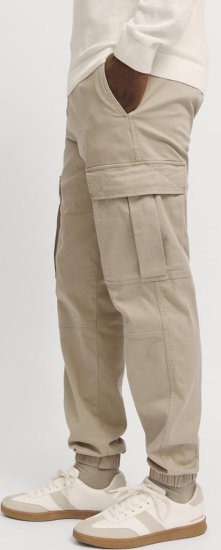 Jack & Jones Jonnie Cuffed Cargo Pants Beige - Jeans & byxor - Stora Jeans och Stora Byxor