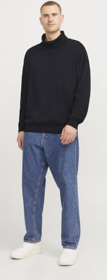 Jack & Jones Basic Knitted Sweater with Rolled Neck Black - Alla kläder - Kläder stora storlekar herr