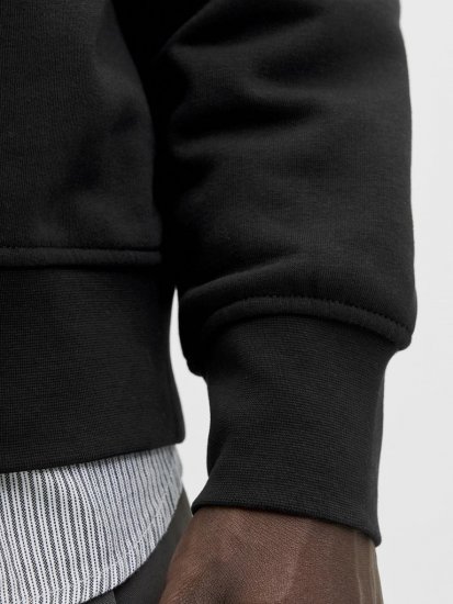 Jack & Jones Soho Sweatshirt with Zipper Black - Tröjor & hoodies - Stora hoodies & tröjor - 2XL-14XL
