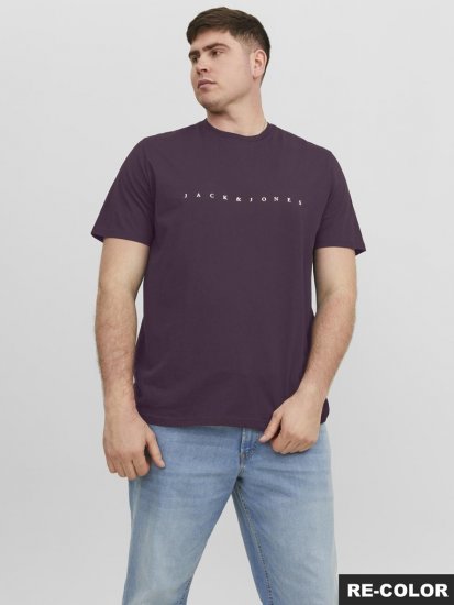 Jack & Jones STAR T-Shirt Purple - T-shirts - Stora T-shirts - 2XL-14XL