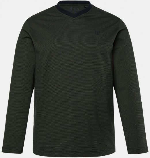 JP1880 Pyjamas Two-piece Striped Dark Green - Underkläder & badkläder - Stora underkläder för män