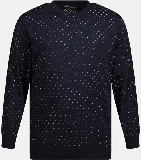 JP1880 Pyjamas Two-piece Long Sleeve and Long Trousers Navy - Underkläder & badkläder - Stora underkläder för män