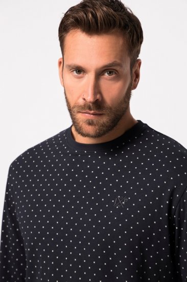 JP1880 Pyjamas Two-piece Long Sleeve and Long Trousers Navy - Underkläder & badkläder - Stora underkläder för män