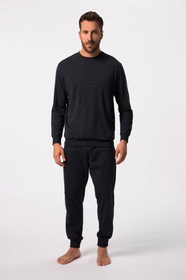 JP1880 Pyjamas Two-piece Long Sleeve and Long Trousers Navy - Underkläder & badkläder - Stora underkläder för män