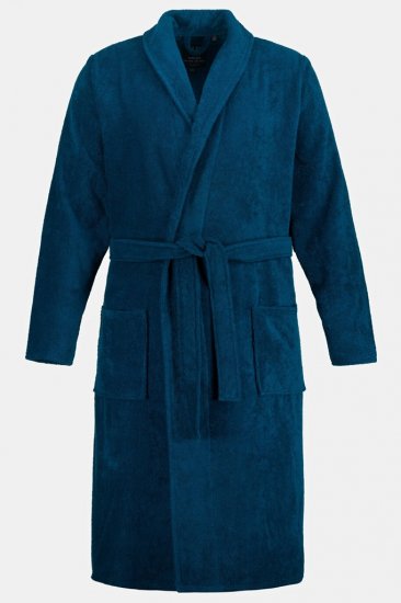 JP1880 Bathrobe Terry Navy - Morgonrockar/badrockar/handdukar - Morgonrockar/badrockar för herrar i stora storlekar