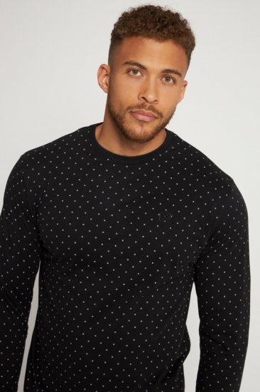 JP1880 Two-piece Pyjamas Long Sleeve and Long Trousers Black - Underkläder & badkläder - Stora underkläder för män