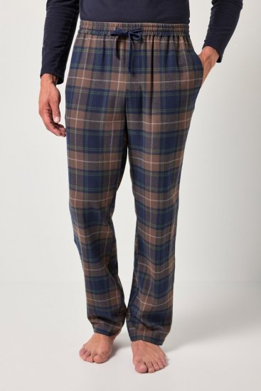 JP1880 Pyjama Trousers Flannel Check Brown - Underkläder & badkläder - Stora underkläder för män