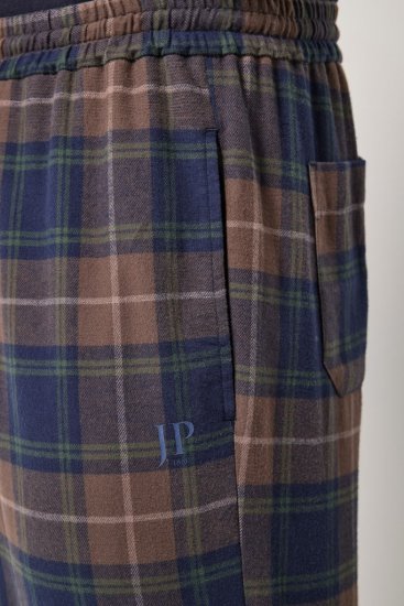 JP1880 Pyjama Trousers Flannel Check Brown - Underkläder & badkläder - Stora underkläder för män