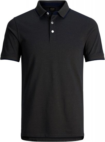 Jack & Jones Paulos Polo Short Sleeve Black - Pikétröjor - Stora pikétröjor - 2XL-8XL