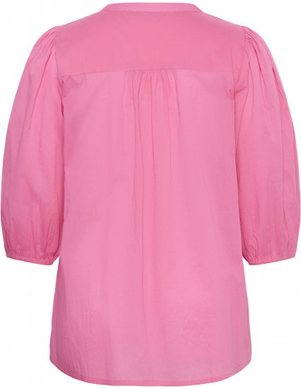 Kaffe Curve Karlia 3/4 Sleeve Blouse Pink - Blusar & tunikor - 