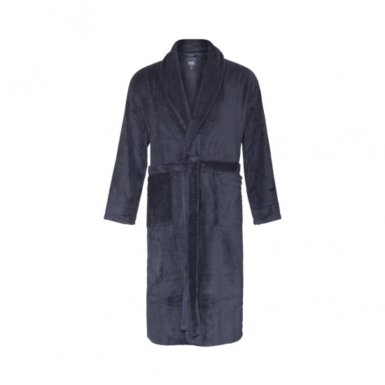 North Latitude Bathrobe Navy Blue - Morgonrockar/badrockar/handdukar - Morgonrockar/badrockar för herrar i stora storlekar