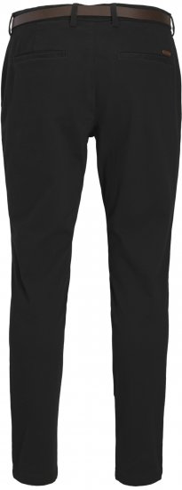Jack & Jones Marco Adam Belted Slim Fit Chino Pants Black - Jeans & byxor - Stora Jeans och Stora Byxor